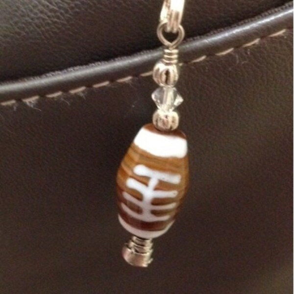 Football Zipper Pull