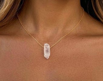 Clear Quartz Crystal Necklace