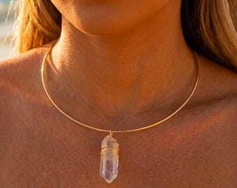 Clear Quartz Collar Necklace