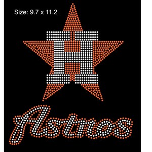 Houston Astros Rhinestone Templates Graphic by Freedom Designer