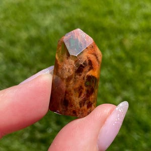 Amphibole Quartz Tower | Angel Phantom Quartz | Red Phantom Quartz Crystal | Inclusion Quartz | Joaquim Felicio Brazil