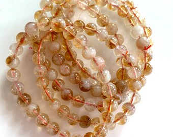 Citrine Crystal Beaded Bracelet Calming Bracelet