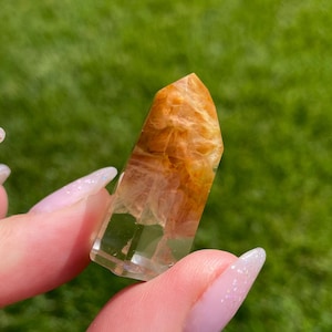 Amphibole Quartz Tower | Angel Phantom Quartz | Red Phantom Quartz Crystal | Inclusion Quartz | Joaquim Felicio Brazil