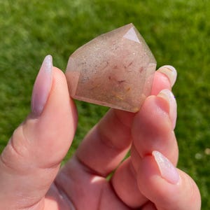 Amphibole Quartz Tower | Angel Phantom Quartz | Red Phantom Quartz Crystal | Inclusion Quartz | Joaquim Felicio Brazil |