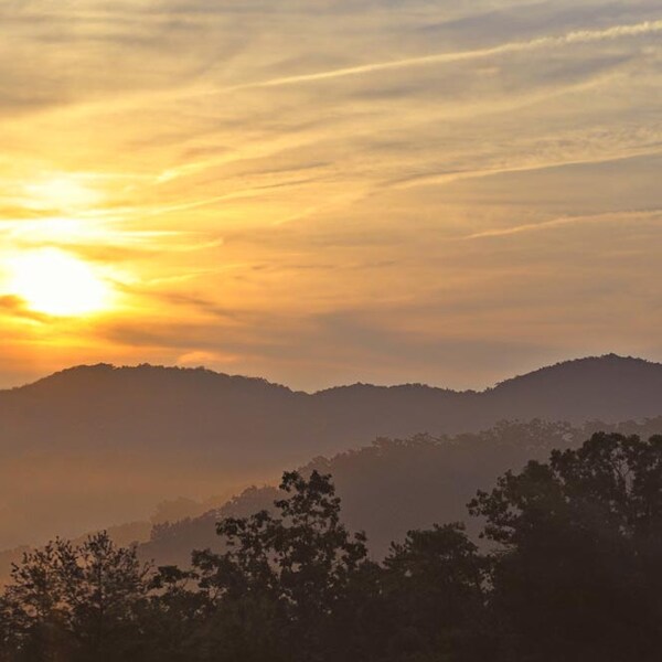 Sunrise Photo, Orange and gold, fine photography prints, West Virginia Sunrise