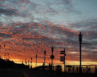 Sunset Photo, Mt. Washington Pittsburgh, Orange, blue, yellow, black, fine photography prints, From Atop Mt. Washington