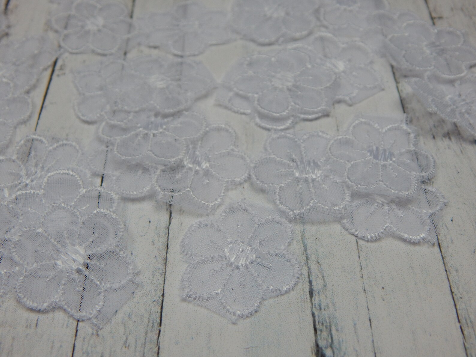 Embroidered Daisy Lace White Flower Lace Trim Pack of 20 Etsy
