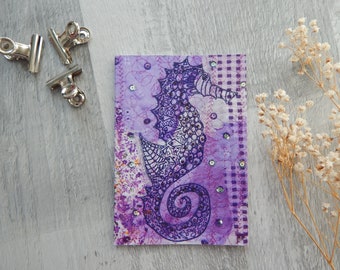 A6 Lined Seahorse Notebook- Gift for Animal Lover