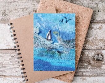 A6 Nautical Postcard, Mini Art Print for Seaside Lover