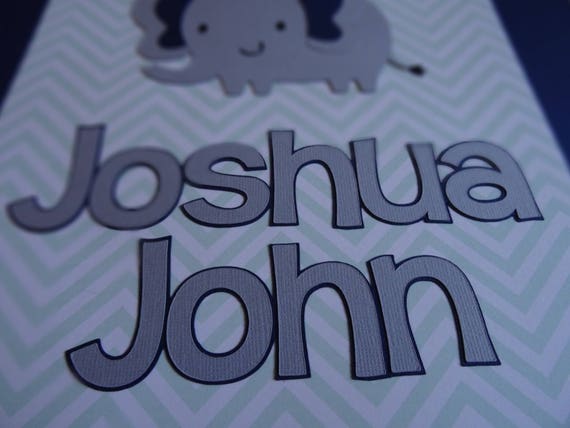 Personalized Elephant Nursery Decor-Navy, Light Gray and Mint Green Il_570xn
