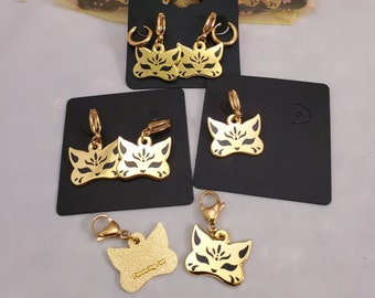 Goldfuchs-Masken-Ohrring-Charms