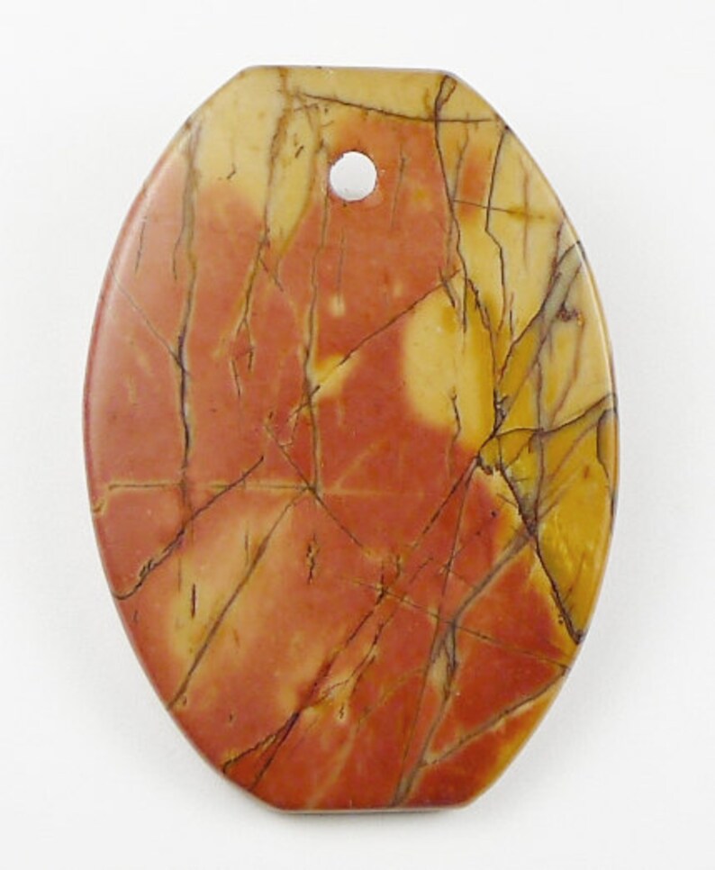Picasso Jasper Pendant Bead 48x35x6mm