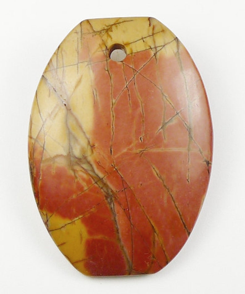 Picasso Jasper Pendant Bead 48x35x6mm