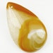 Translucent Yellow Drusy Agate Pendant Bead - 50x30x8mm