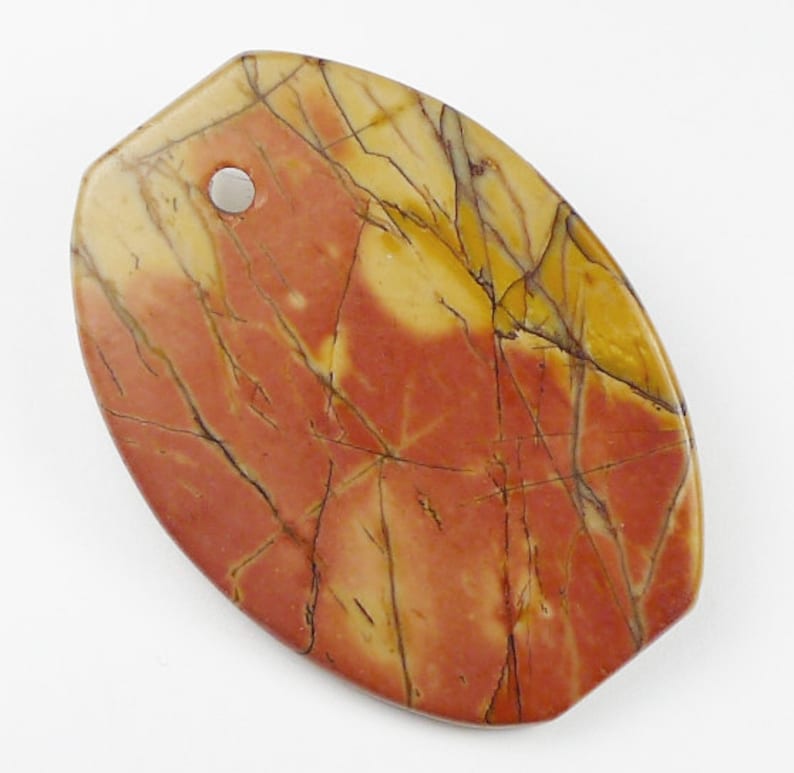 Picasso Jasper Pendant Bead 48x35x6mm
