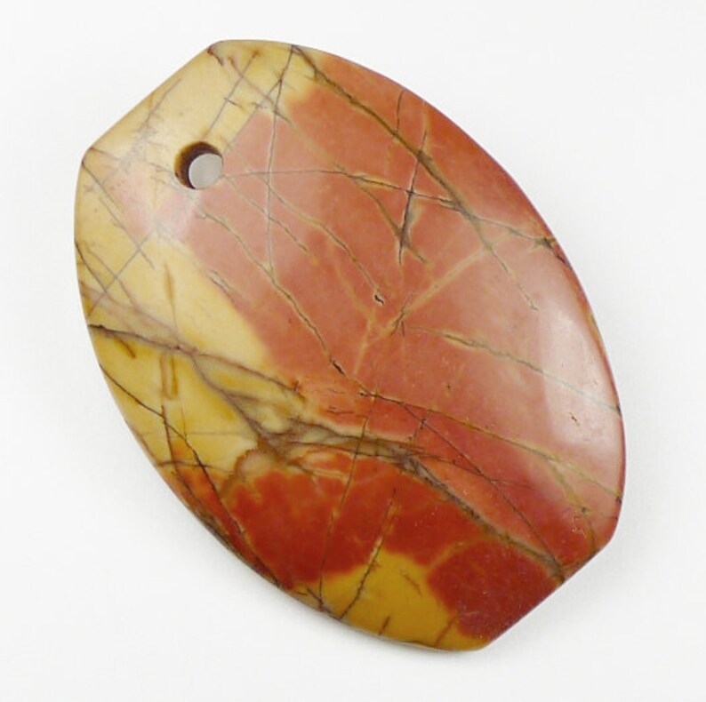 Picasso Jasper Pendant Bead 48x35x6mm