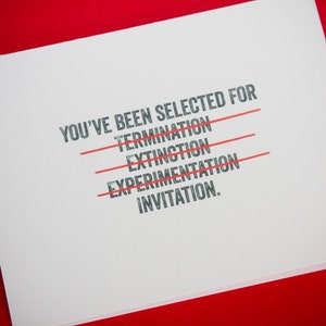 You&#39;ve Been Selected - Invitation - Set of 10