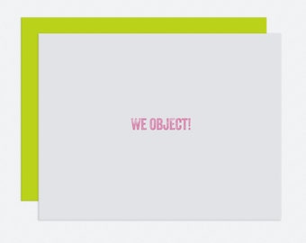 We object - Wedding Card