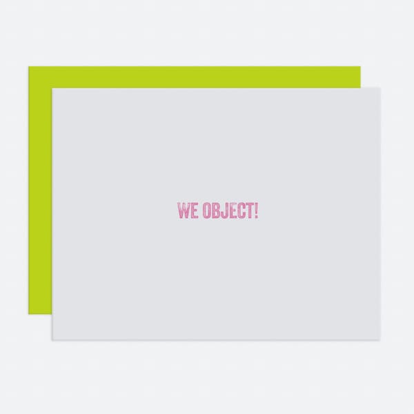 We object - Wedding Card