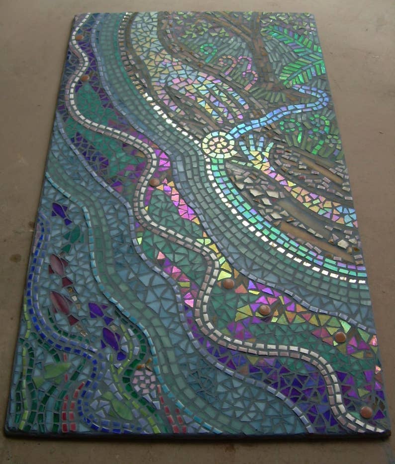 Large mosaic wall art Custom fine art Your Design stained Etsy