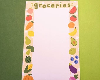 grocery list memo pad