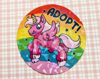 ADOPT! | Neopets nostalgia Internet Childhood Holographic Sticker