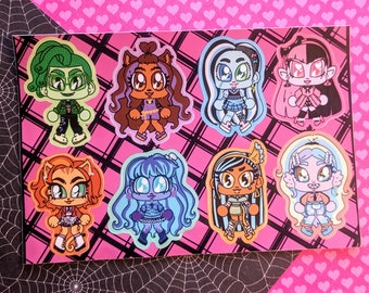 MH G3 Sticker Sheet | Ghoul girls monster school fashion doll sticker sheet