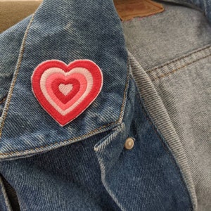 Cutie heart iron-on patch image 2