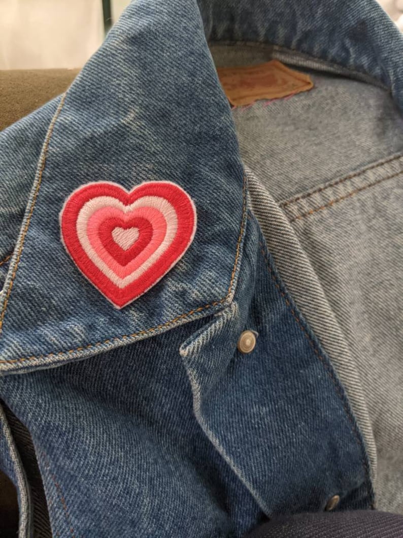 Cutie heart iron-on patch image 2