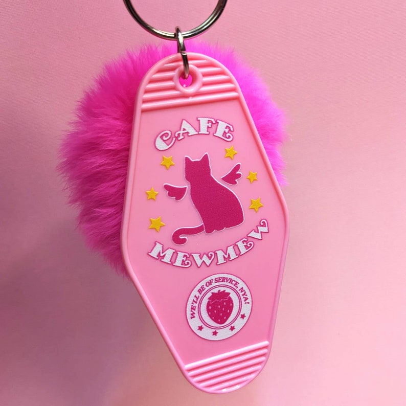 Cafe MewMew  Tokyo Mew Mew inspired hotel keychain image 1