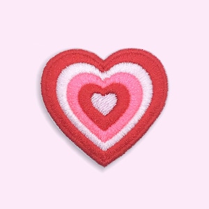 Cutie heart iron-on patch image 1