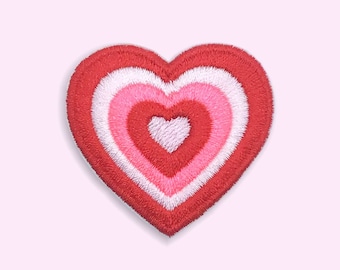Cutie heart iron-on patch