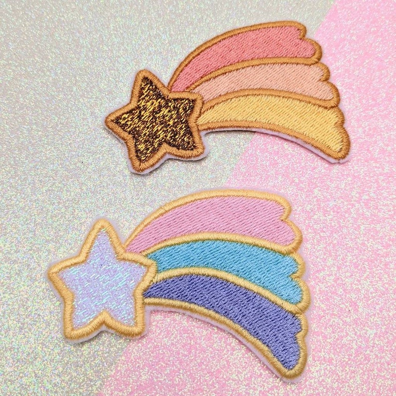 Shooting Star Iron-on Patch image 1