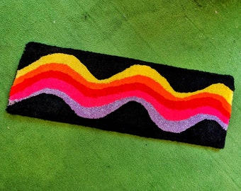 Sunset Strip runner rug | handmade tufted soft floor mat