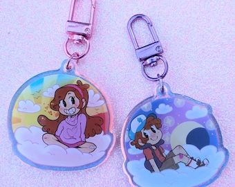 Pines Twins Rainbow Acrylic Keychains