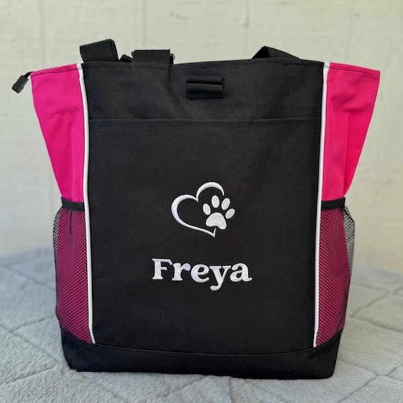 Personalized Embroidered Pet Tote Bag Organization Pet Supply Storage Solution For Travel Pet Accessory  Bag Puppy Daycare Essential Doggie