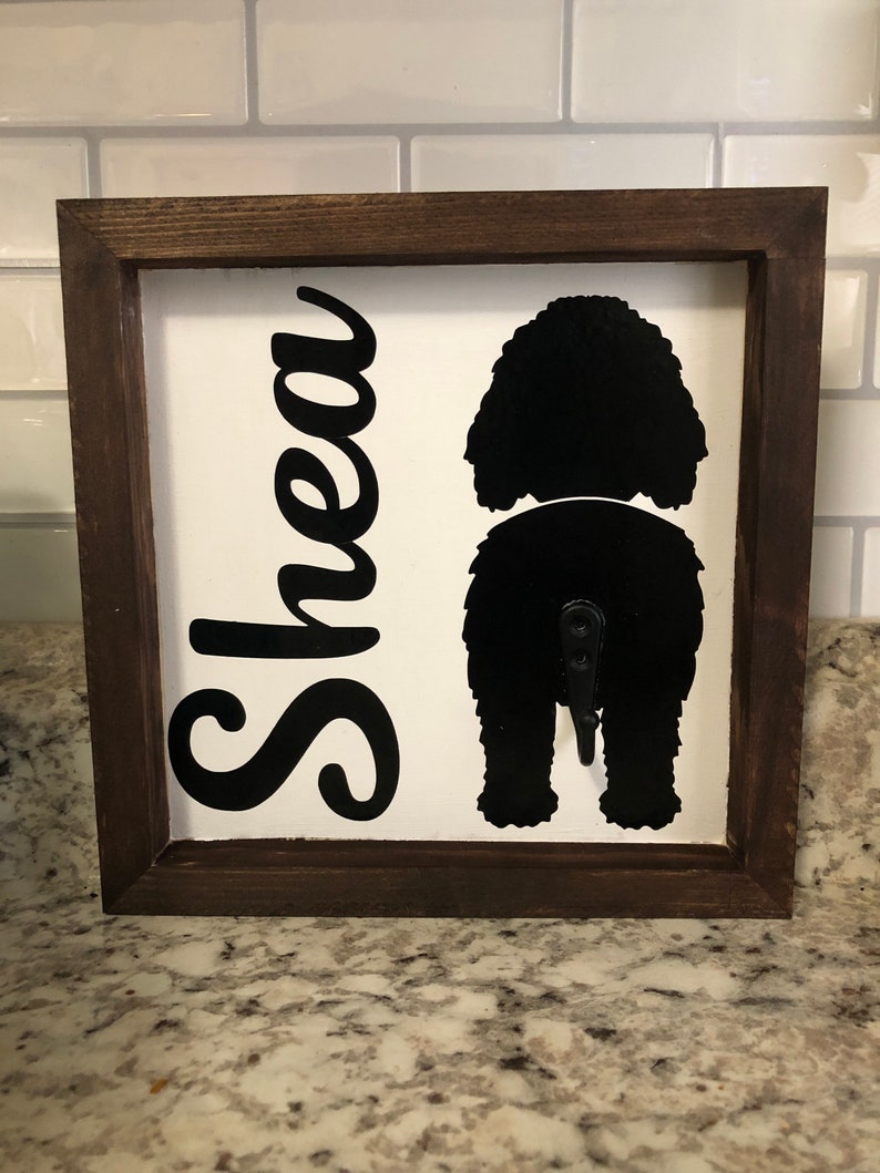 Personalized Pet Leash Holder image 1