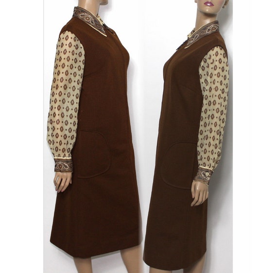 Vintage 1960s Dress Jumper Matching Blouse Design… - image 2