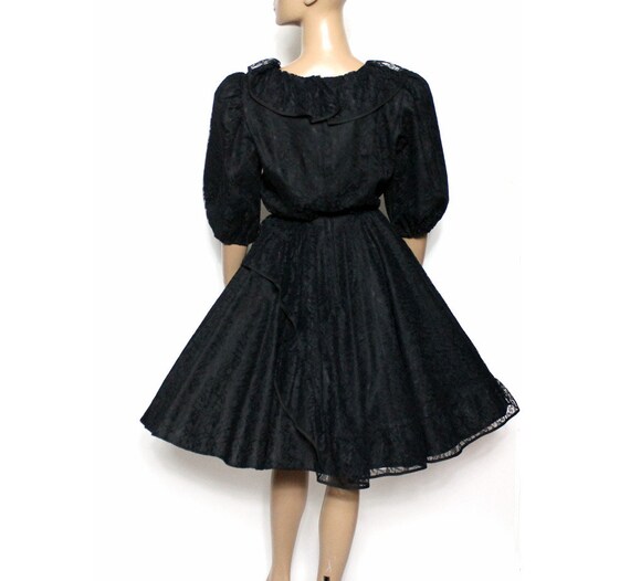 Vintage 1970's Dress//Square Dance Dress//Black D… - image 4