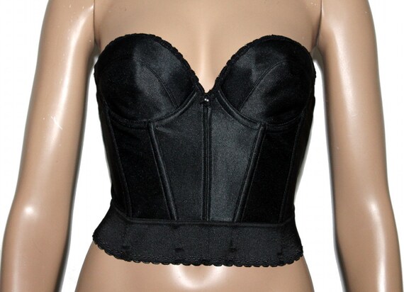 1970s Corset Bullet Bra //Corset Bra//nylon//spand