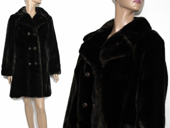 Faux Fur Coats Jackets Hats French Connection Olympia Dark Brown Faux Fur Coat