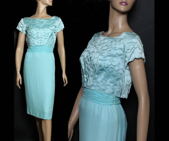 Vintage 1950s Dress Parues Feinstein Couture Rocka