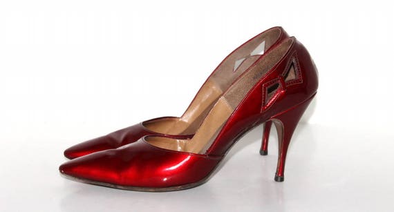red spike heels