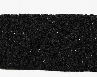 1940s LaRegale Beaded Clutch . Made in Hong Kong by Hand . Evening Clutch . Party . Glass Beads. Sequins
