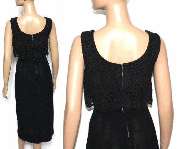 Vintage 1950s Dress | Black Dress | 50s Cocktail … - image 3