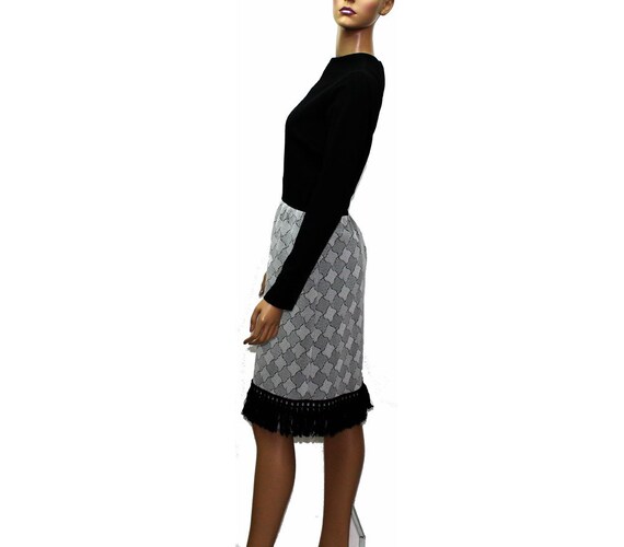 Vintage 1960s Dress// Polyester// 60s Dress//Blac… - image 2