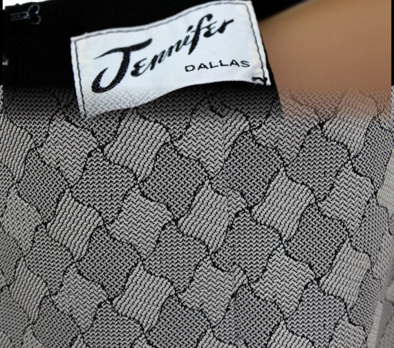 Vintage 1960s Dress// Polyester// 60s Dress//Blac… - image 5