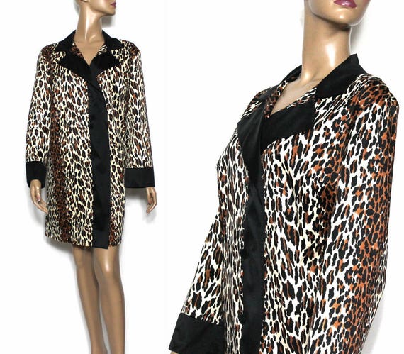 Vintage Coat// 1960s// Faux Leopard// Leopard Jac… - image 1