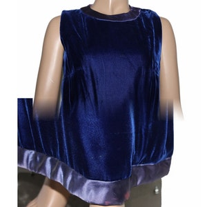 Vintage 1930s 1940s Blue Velvet Vouge Gown image 5