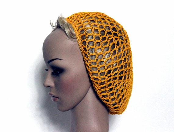 Vintage Snood Gold Hat Joan Crawford Pinup Bombshe